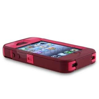 OEM OtterBox Defender Pink/Plum Cover Case+Screen Protector for iPhone 