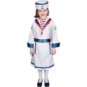  Sailor Girl Deluxe Child Costume Size 4T Toddler: Toys 