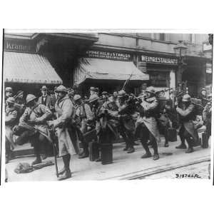   French machine gun squad,Duisburg,Ruhr coal mines,1923