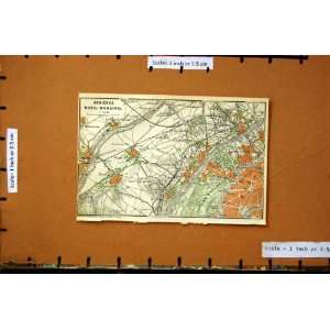   MAP 1898 FRANCE PLAN ASNIERES RUEIL BOUGIVAL BOULOGNE