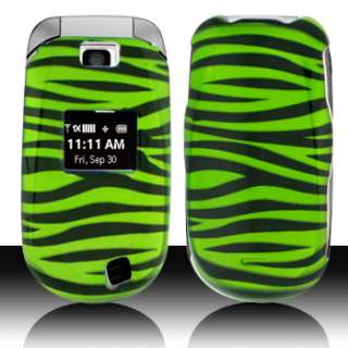 New Verizon LG VN150 Revere Phone Green Zebra Shield Accessory Hard 