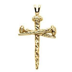  14KY Gold Nails Cross Pendant 43mm/14kt yellow gold 