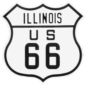  Route 66 Illinois   Route 66 Highway Sign Patio, Lawn 