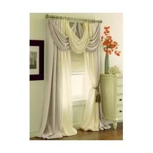  Penney Supreme Sateen Pole Top Curtain Set Ivory 95L: Home & Kitchen
