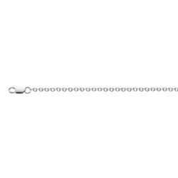  Sterling Silver Rhodium Plated Cable Chain (1.9mm) 16 Inch 