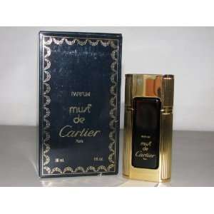    MUST DE CARTIER PARFUM 1.0 PARFUM SPLASH CLASSIC  GOLD CASE Beauty