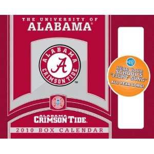  Alabama Crimson Tide 2010 Box Calendar with Sound Sports 