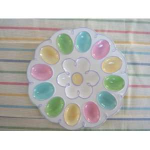  Easter Decorative Ceramic Egg Plate   Collectable