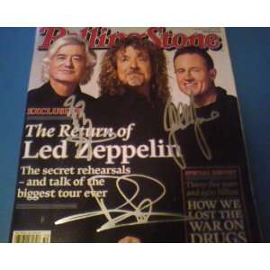 Autographed Rolling Stone Magazine Mag Hand Signed On Cover By LED 