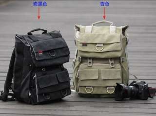 A5198 Canvas DSLR Camera Rucksack Laptop Outdoor Backpack Bag Canon 