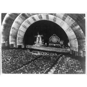 Interior,Rockettes,stage,Ochestra,pit,Radio City Music Hall,New York 