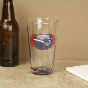    New England Patriots 17 oz. Bottoms Up Glass