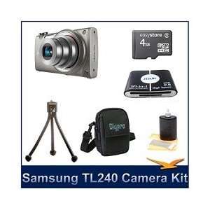 TL240 Digital Camera Grey Kit w/ Memory Card, Card Reader, Case, Mini 