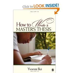  How to Write a Masters Thesis [Paperback] Yvonne N 