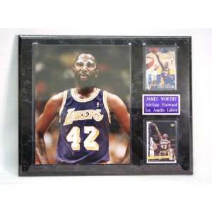  NBA Lakers James Worthy # 42. Two Card Player Plaque 