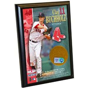  MLB Boston Red Sox Clay Buchholz 4 by 6 Inch Dirt Plaque 