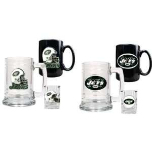  New York Jets 15oz Tankard, 15oz Ceramic Mug & 2oz Shot 