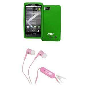  EMPIRE Neon Green Silicone Skin Case Cover + Pink Stereo 