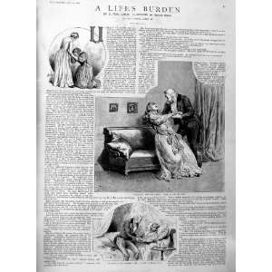   Illustration Story LifeS Burden Ill Woman Bed Man