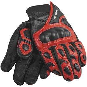  Honda Collection FMX Leather Gloves   Large/Red/Black 