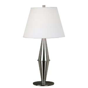  Kenroy Home 20338BS Metrica Table Lamp, Brushed Steel with 