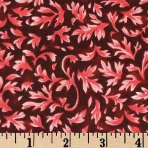  45 Wide The Delft Collection Leaves Red Fabric By The 