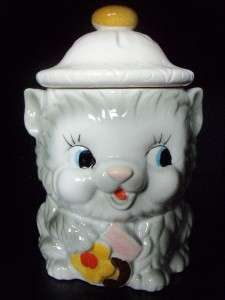VTG PIXIEWARE CAT KITTEN MISS PRISS COOKIE JAR CANISTER  