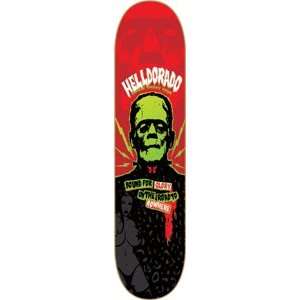 Helldorado Rock & Roll Skateboard Deck   8.5 Red:  Sports 