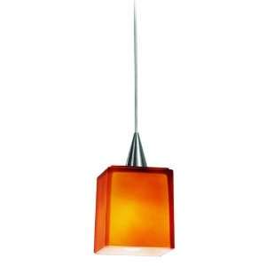 Alpha Low Voltage Mini Pendant with Hermes Glass Glass Color: Amber 