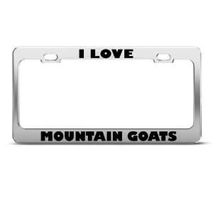  I Love Mountain Goats Goat Animal Metal license plate 