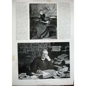 1893 Madame Waddington French Ambassador London Man:  Home 