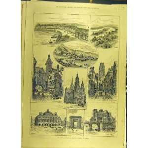   1886 Holiday Sketches View France Dieppe Paris Print