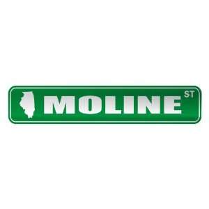   MOLINE ST  STREET SIGN USA CITY ILLINOIS