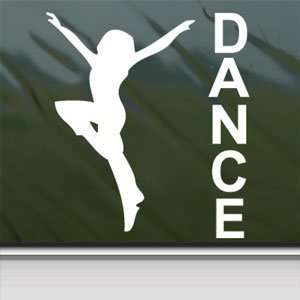  Dance Dancing White Sticker Car Laptop Vinyl Window White 