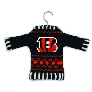   NFL Cincinnati Bengals Sweater Christmas Ornaments on Hangers: Home