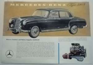 Mercedes Benz 1954 220 S Sales Brochure  
