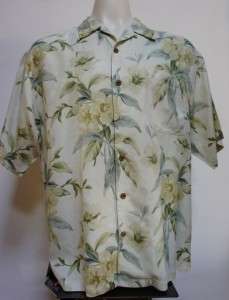TOMMY BAHAMA Relax Awesome Floral Hawiian Camp Shirt Sz L / XL  