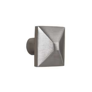  1 Solid Brass Square Cabinet Knob   Brushed Nickel: Home 