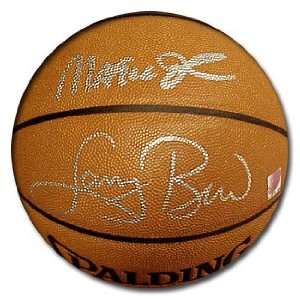  Signed Magic Johnson Ball   and Larry Bird Sports 