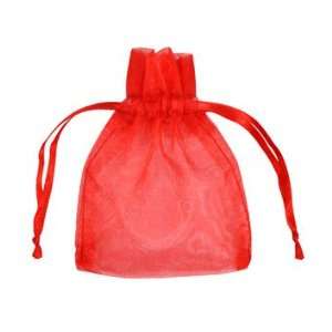    3 x 4 Red Organza Favor Bags 10 Pack Fabric 