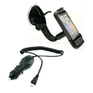   Cup Windscreen Mount & Car Charger for HTC Desire: Car Electronics