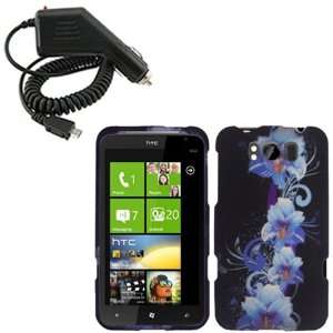  iFase Brand HTC X310E/Titan Combo Blue Flower Protective 