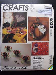 McCalls Pattern 5020 Halloween Placemats/Wall Hanging/Wreath  