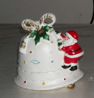 Vintage NAPCOWARE Bell shaped PLANTER WITH SANTA CLAUS  