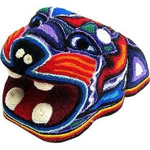  Huichol Yarn Art ~ Jaguar Head