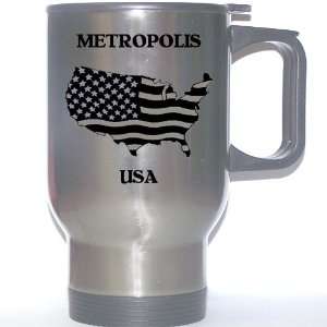  US Flag   Metropolis, Illinois (IL) Stainless Steel Mug 