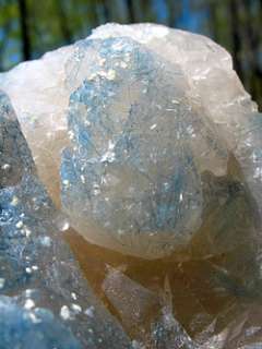 BIG Blue Quartz Indicolite Tourmaline in Quartz Crystal  