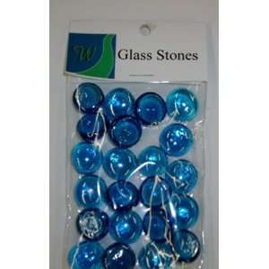  Met Blue Glass Beads 22 ea Toys & Games