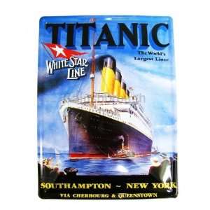  Titanic Medium Tin Plaque (G817) Titanic Memorabilia By 