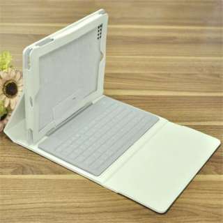 New iPad 2 Leather Case with Wireless Bluetooth Keyboard Silicone 